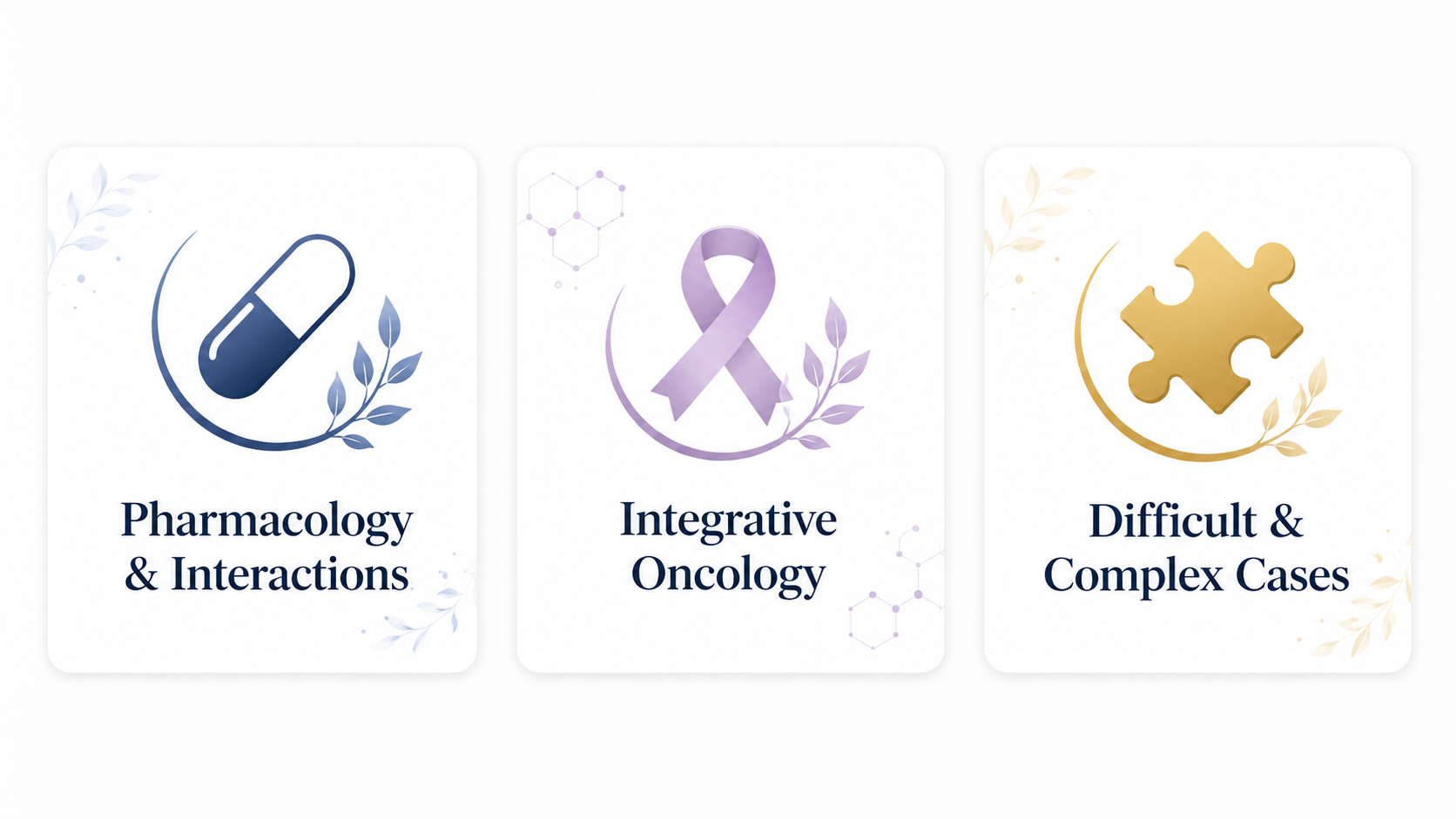 Pharmacology & Interactions, Integrative Oncology, Difficult & Complex Cases